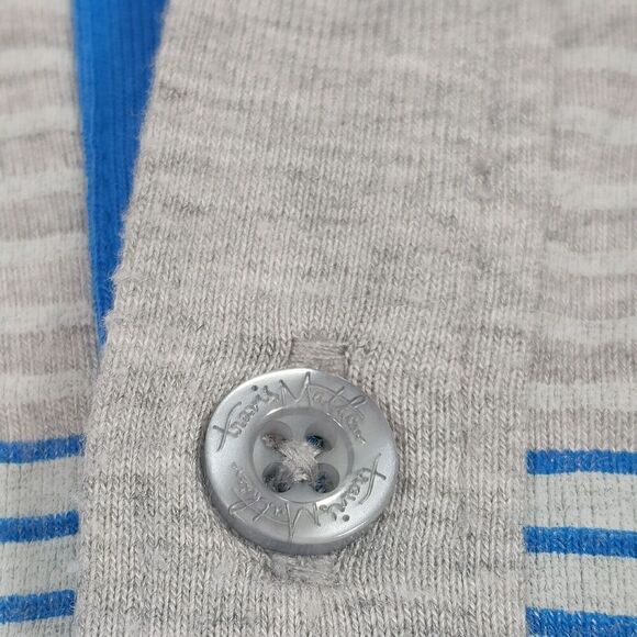 Travis Mathew Polo Shirt Mens XXL Gray Striped Golf Tennis Modal-Blend - Picture 8 of 16